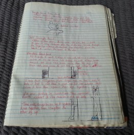 My notebook, complete with sketches.