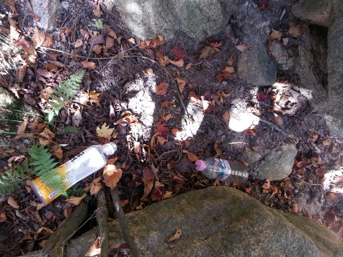 Water bottles were a common sight